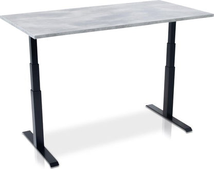 Zit-sta bureau elektrisch verstelbaar - MRC PRO NEN-EN 527 | 160 x 80 cm | frame zwart - blad betonlook | memory functie met USB | 150kg draagvermogen
