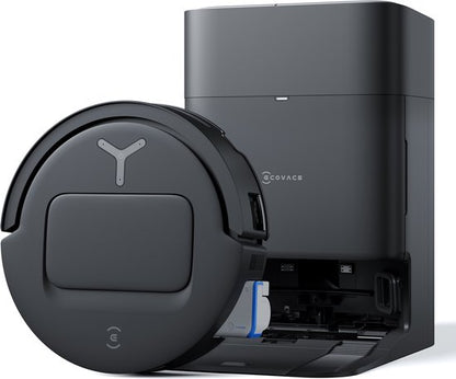 ECOVACS - DEEBOT T80 Omni - Stofzuig en dweilrobot (zwart) - 18.000 Pa zuigkracht- Zelfreinigende Robotstofzuiger met Warmwater – Dweilsysteem - Automatisch Leegstation - Geschikt voor dierenharen