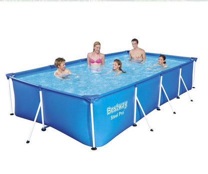 Bestway Steel Pro Zwembad - 400 x 211 x 81 cm - Rechthoekig Opzetzwembad met Stalen Frame - Familiezwembad