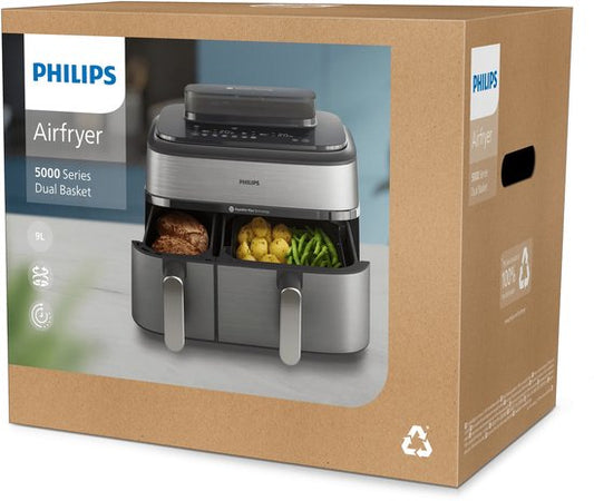 Philips 5000 series - Dubbele airfryer - 9L - 2750W - NA555/00