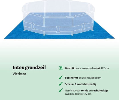 Intex Voordeelverpakking - Rechthoekig Frame Zwembad - 300 x 200 x 75 cm - Blauw - Inclusief Accessoires - Voor een heel seizoen