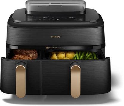 Philips 5000 series NA552/00 - Dubbele heteluchtfriteuse - 9L - 2750W - Zwart