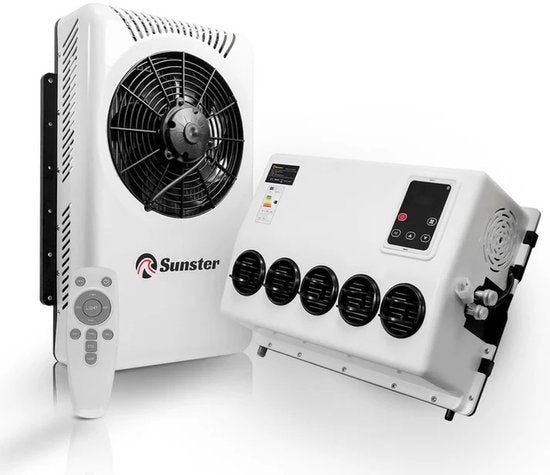 Airconditioner - Air conditioning - 10000 BTU - 150-500m³/u - 1-3KW - 24V Efficiënte Koeling, Met Afstandsbediening, voor RV, camper, Vrachtwagens, Boten