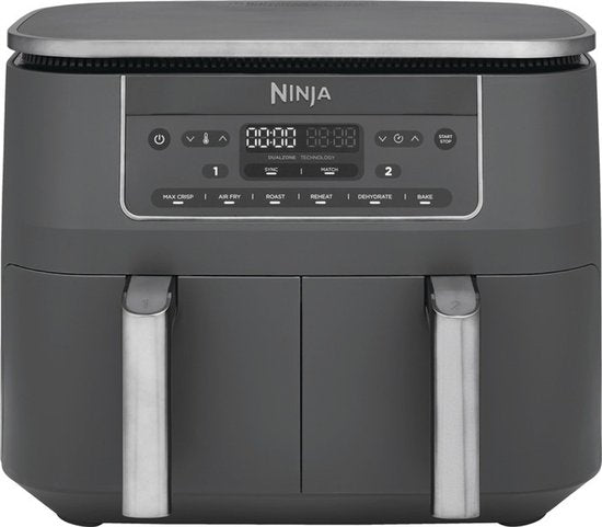 Ninja Dubbele Airfryer XXL - 7.6 L - Nieuw 2026 Model - 40 tot 240 Graden - 2470 W Vermogen - Dual Zone Technologie - DZ300EU