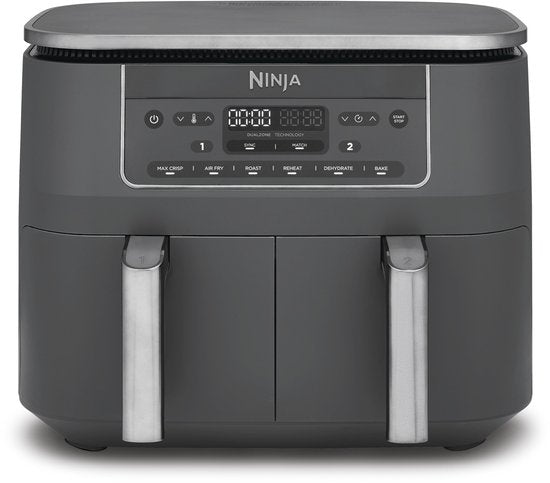 Ninja Dubbele Airfryer XXL - 7.6 L - Nieuw 2026 Model - 40 tot 240 Graden - 2470 W Vermogen - Dual Zone Technologie - DZ300EU