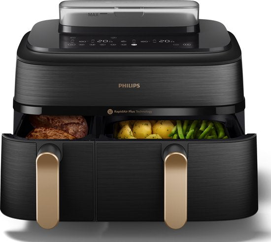 Philips 5000 series NA552/00 - Dubbele heteluchtfriteuse - 9L - 2750W - Zwart