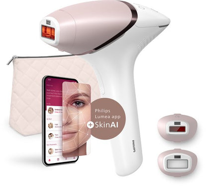 Philips Lumea IPL 9900 Series - IPL Ontharingsapparaat - AI haarvermindering analyse - 2 opzetstukken - Draadloos - BRI950/02