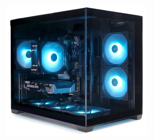AMD Ryzen 7 5700X Game/Gaming PC|RTX 5060|16GB RAM|1TB SSD|Geschikt voor Fortnite, Minecraft en Roblox op Highest settings|Nvidia GeForce RTX 5060 8G|Mini Aquarium Case|WiFi 6|Bluetooth 5.4|Windows 11 Pro|AURA GC10M
