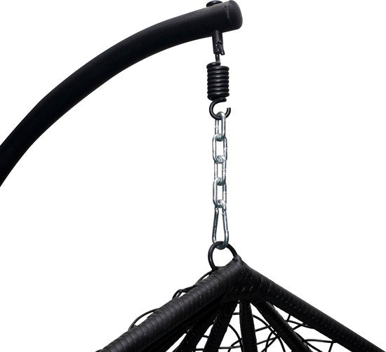 arash® XXL Egg Hangstoel – Hangstoel met standaard – Egg Chair – tot 150kg – Lichtgrijs