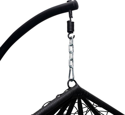 arash® XXL Egg Hangstoel – Hangstoel met standaard – Egg Chair – tot 150kg – Lichtgrijs