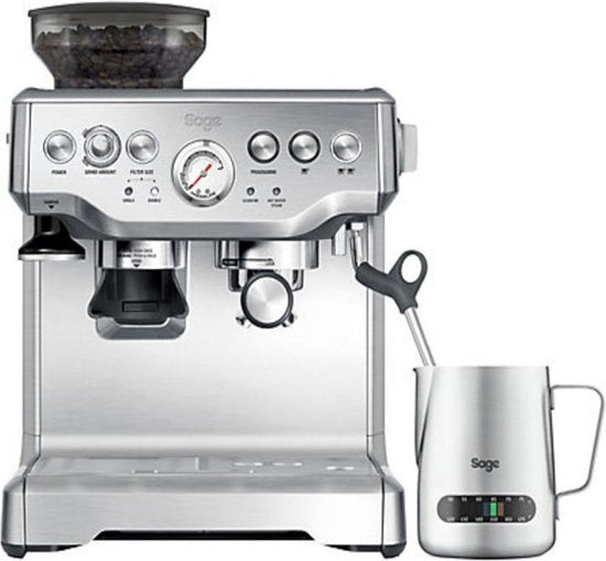 Sage SES875BSS the Barista Express Brushed Stainless Steel - Pistonmachine - incl Temp Control Melkkan - Espressomachine