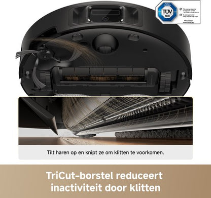 Dreame Robotstofzuiger L50 Ultra AE - Robotstofzuiger met dweilfunctie - 28.000 Pa Zuigkracht - Automatische Leegstation - Uitschuifbare Zijborstel - DryBoard - Zwart
