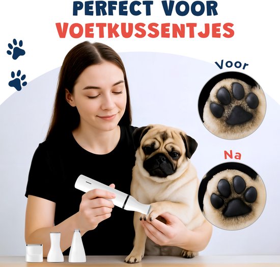 JC Pets Hondentondeuse & 3-in-1 Grooming Set – Draadloze Dieren Tondeuse voor Honden & Katten – RVS Hondentrimmer met Oplaadstation, Poottondeuse, Precisietondeuse & Elektrische Nagelslijper – Complete Trimset voor Alle Vachten