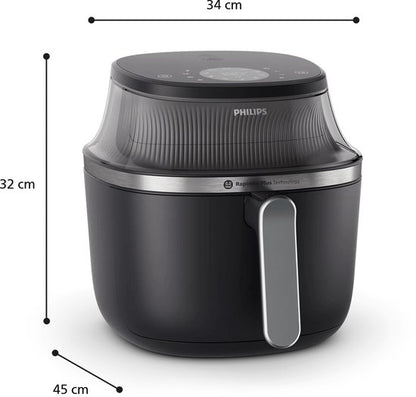 Philips 3000 Series Airfryer - NA341/00 - Kijkvenster - RapidAir Plus - 7.2L - Tot 6 Personen - Zwart