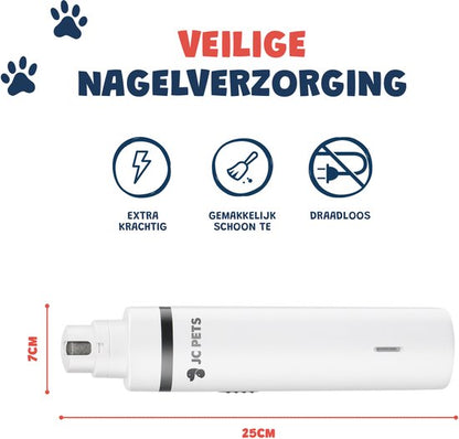 JC Pets Hondentondeuse & 3-in-1 Grooming Set – Draadloze Dieren Tondeuse voor Honden & Katten – RVS Hondentrimmer met Oplaadstation, Poottondeuse, Precisietondeuse & Elektrische Nagelslijper – Complete Trimset voor Alle Vachten