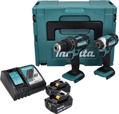 Makita DLX2131TJ 18V Li-Ion Combiset - Accuboormachine met klopfunctie (DHP482) & Slagschroevendraaier (DTD152) (2x 5.0Ah Accu) in Mbox