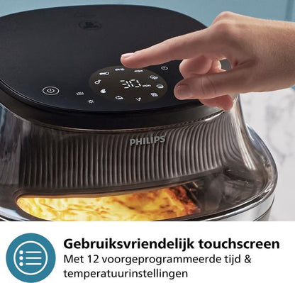 Philips 3000 Series Airfryer - NA341/00 - Kijkvenster - RapidAir Plus - 7.2L - Tot 6 Personen - Zwart