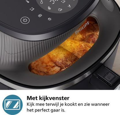 Philips 3000 Series Airfryer - NA341/00 - Kijkvenster - RapidAir Plus - 7.2L - Tot 6 Personen - Zwart