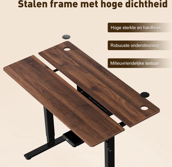 Zit-sta bureau 140 x 70 cm - Elektrisch verstelbaar - Anti-botsingstechnologie - USB-A/USB-C poorte