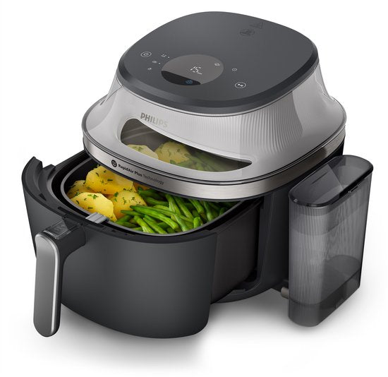 Philips Airfryer met Stoomfunctie 5000-serie – NA541/00 – PFAS vrij - SteamClean - SteamFry – 7,2L – Tot 6 personen
