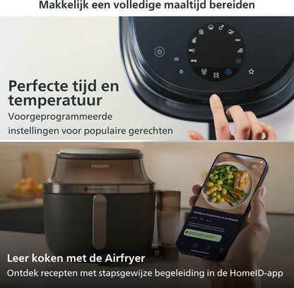 Philips Airfryer met Stoomfunctie 5000-serie – NA541/00 – PFAS vrij - SteamClean - SteamFry – 7,2L – Tot 6 personen