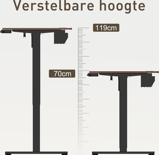 Zit-sta bureau 140 x 70 cm - Elektrisch verstelbaar - Anti-botsingstechnologie - USB-A/USB-C poorte