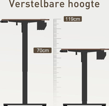 Zit-sta bureau 140 x 70 cm - Elektrisch verstelbaar - Anti-botsingstechnologie - USB-A/USB-C poorte