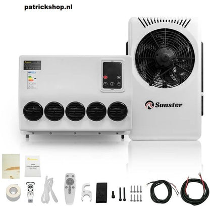 Airconditioner - Air conditioning - 10000 BTU - 150-500m³/u - 1-3KW - 24V Efficiënte Koeling, Met Afstandsbediening, voor RV, camper, Vrachtwagens, Boten