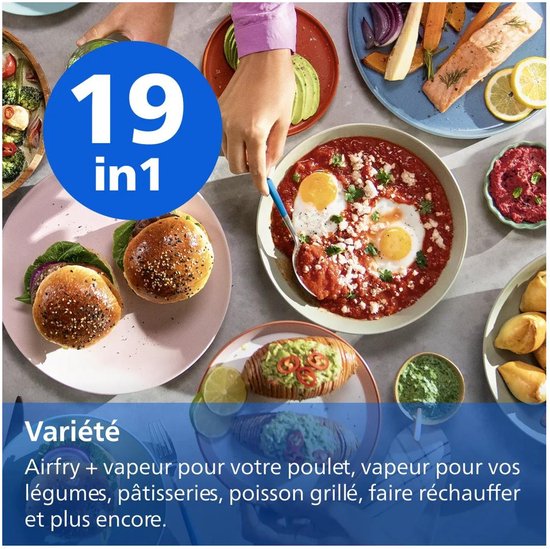 Philips 5000 series NA552/00 - Dubbele heteluchtfriteuse - 9L - 2750W - Zwart
