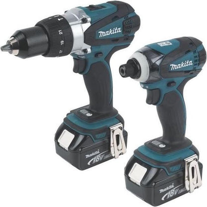 Makita DLX2145TJ 18V Li-Ion Combiset - Accuboormachine met Klopfuntie (DHP458) - Slagschroevendraaier (DTD152) - 2x 5.0Ah accu's