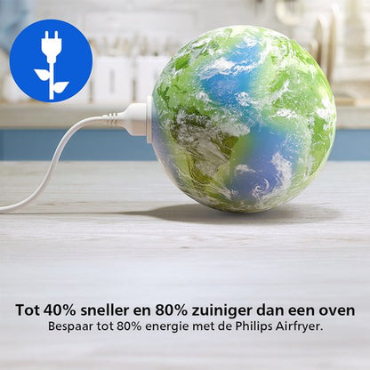 Philips Dual-Stacked Dubbele Airfryer 4000 Series – NA460/00 - PFAS Vrij - 2 Lades (Sync) – 10 L – Tot 6 Personen – Bespaart 45% Ruimte