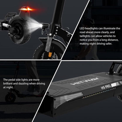 HITWAY Elektrische Step H9 Pro ABE - E Scooter met 10 Inch Banden en een 20.8Ah Batterij met Hoge Capaciteit – Actieradius van 80-90 km – 500W motor – Opvouwbaar – IP54 Waterdicht – Slimme bediening via App