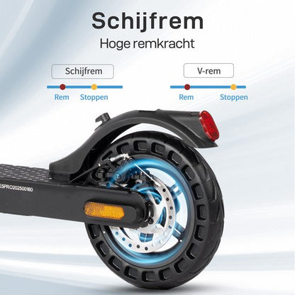 vankel E5PRO Elektrische Step - 375Wh Accu - Actieradius 30 km - 500W Motor - Cruise Control - Anti-diefstalmodus - Slimme bediening via Bluetooth en App -10 Inch Honeycomb Anti-lek Banden - Schijfrem&V-rem - Opvouwbare