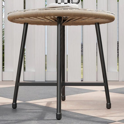 Balkonset 2 personen - Tuinset - Bistroset - Bruin - Weerbestendig - 3 delig - Tuintafel en 2 stoelen - 2 personen - Gecoat staal - Onderhoudsvrij staal