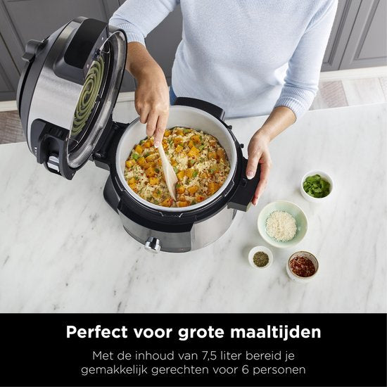 Ninja Foodi OL750EU Multicooker - 14 Kookfuncties - 7,5 Liter - Inclusief Airfryer, Broodbakmachine, Stomen, Grillen