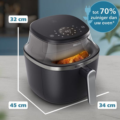 Philips 3000 Series Airfryer - NA341/00 - Kijkvenster - RapidAir Plus - 7.2L - Tot 6 Personen - Zwart