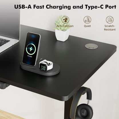 Zit-sta bureau 140 x 70 cm - Elektrisch verstelbaar - Anti-botsingstechnologie - USB-A/USB-C poorte