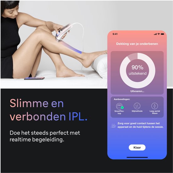 Braun Smart IPL Skin i·expert - IPL ontharingsapparaat - PL7211 - Haarverwijdering Voor Thuis - Met Gratis App - 2 Slimme Koppen