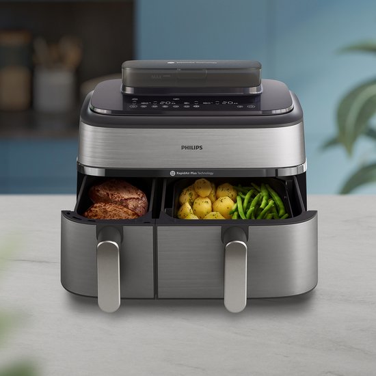 Philips 5000 series - Dubbele airfryer - 9L - 2750W - NA555/00