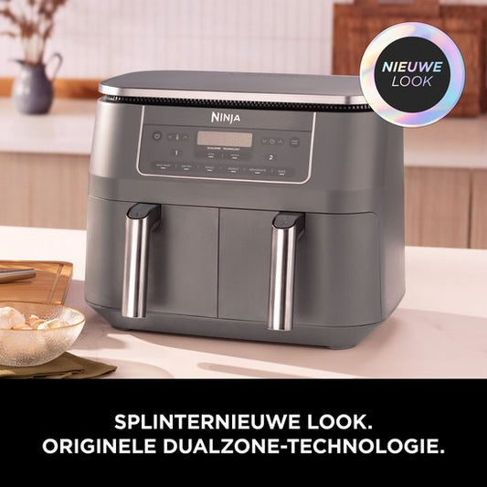 Ninja Dubbele Airfryer XXL - 7.6 L - Nieuw 2026 Model - 40 tot 240 Graden - 2470 W Vermogen - Dual Zone Technologie - DZ300EU