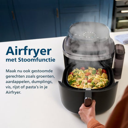 Philips Airfryer met Stoomfunctie 5000-serie – NA541/00 – PFAS vrij - SteamClean - SteamFry – 7,2L – Tot 6 personen