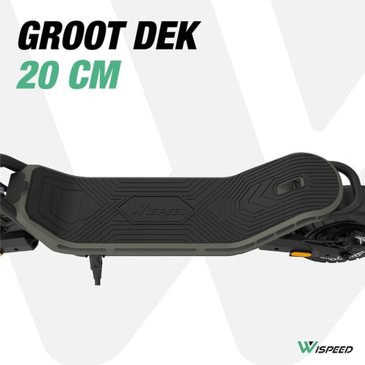 Wispeed - SuvPilot 480 - Elektrische step - Off Road Model - Krachtige 900WMotor - Snelheid tot 25km/h - Bereik tot 60km - Kaki
