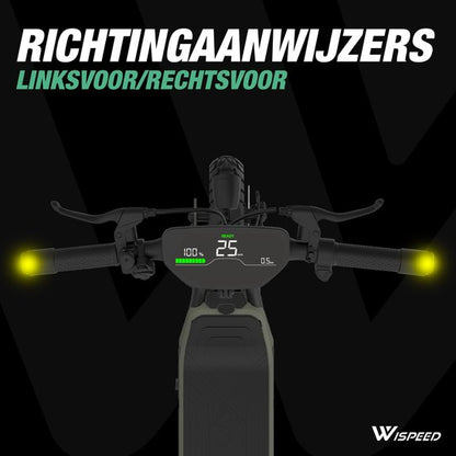 Wispeed - SuvPilot 480 - Elektrische step - Off Road Model - Krachtige 900WMotor - Snelheid tot 25km/h - Bereik tot 60km - Kaki