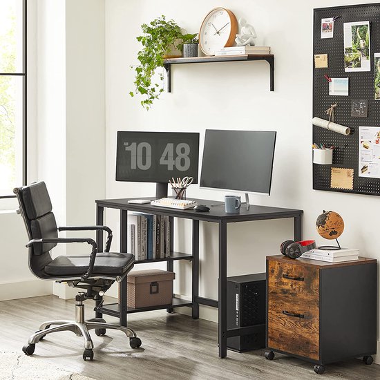 Parya Home - Bureau met Moderne Look - Computertafel - Zwart - Thuiswerken - kantoor