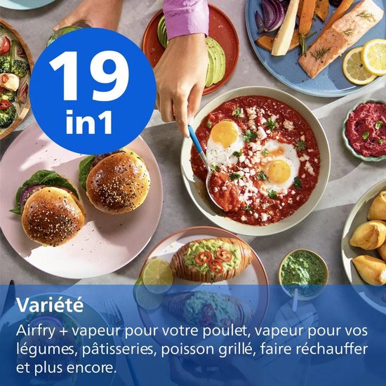 Philips 5000 series NA552/00 - Dubbele heteluchtfriteuse - 9L - 2750W - Zwart