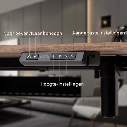 Zit-sta bureau 140 x 70 cm - Elektrisch verstelbaar - Anti-botsingstechnologie - USB-A/USB-C poorte