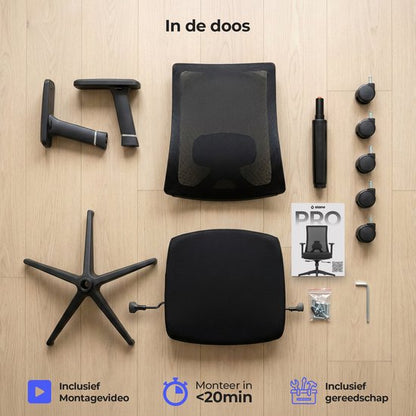 Stane Pro Ergonomische Bureaustoel - Office Chair - Bureaustoelen voor Volwassenen - NEN-EN1335 Gecertificeerd