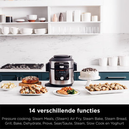 Ninja Foodi OL750EU Multicooker - 14 Kookfuncties - 7,5 Liter - Inclusief Airfryer, Broodbakmachine, Stomen, Grillen