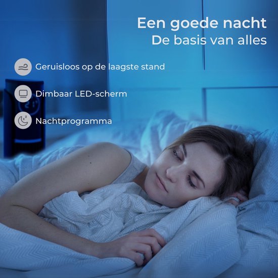 CoolHome CF2203 Design Ventilator Zwart - Torenventilator - Afstandsbediening en Timer - Kolomventilator met Luchtreiniger - Dimbaar LED-scherm - Ventilator Staand