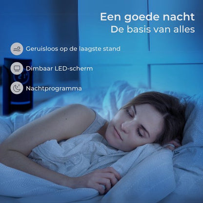 CoolHome CF2203 Design Ventilator Zwart - Torenventilator - Afstandsbediening en Timer - Kolomventilator met Luchtreiniger - Dimbaar LED-scherm - Ventilator Staand